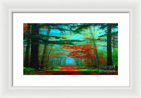 Autumn Road - Framed Print