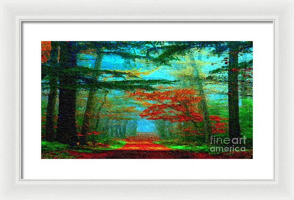 Autumn Road - Framed Print