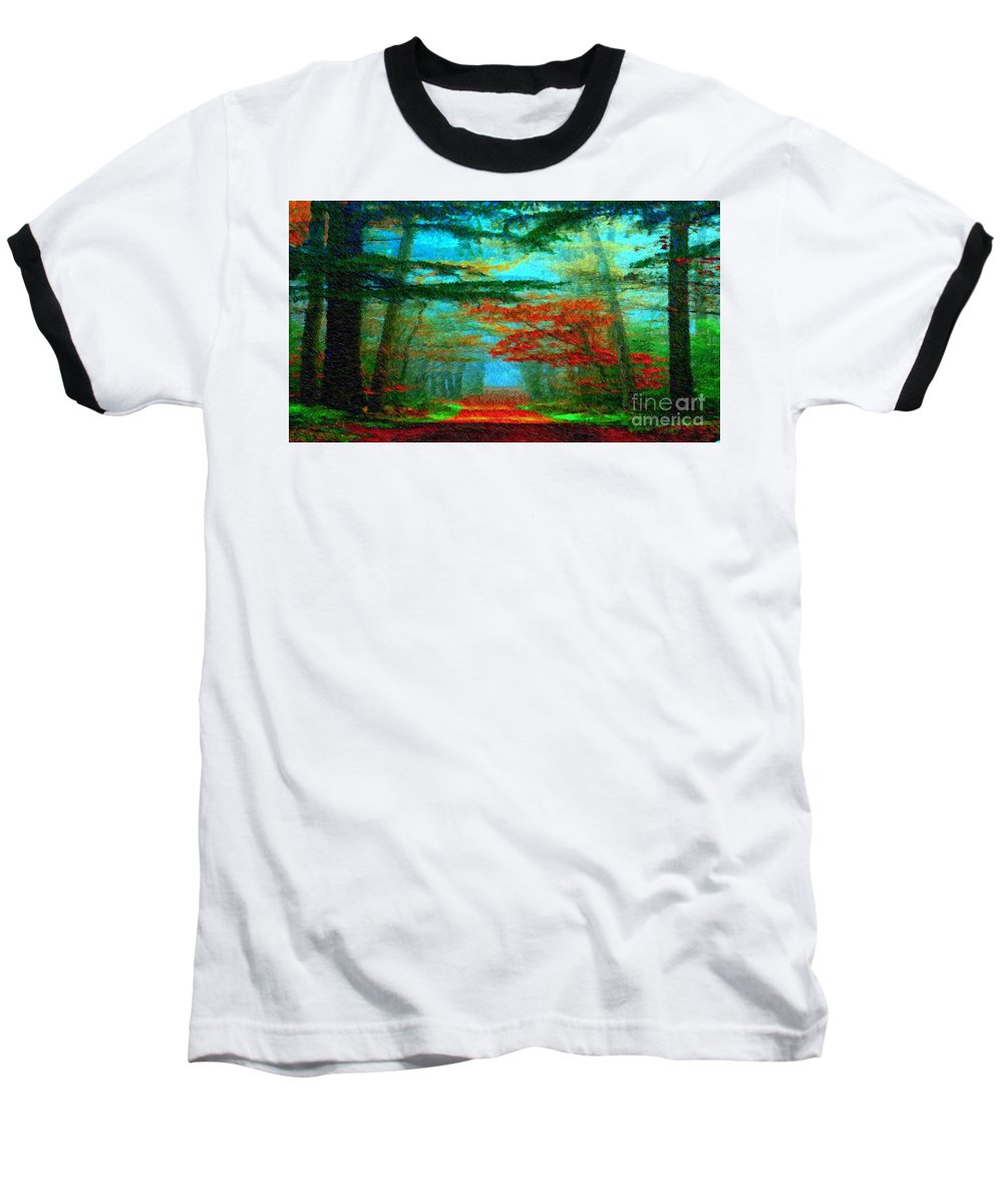 Autumn Road - Baseball T-Shirt