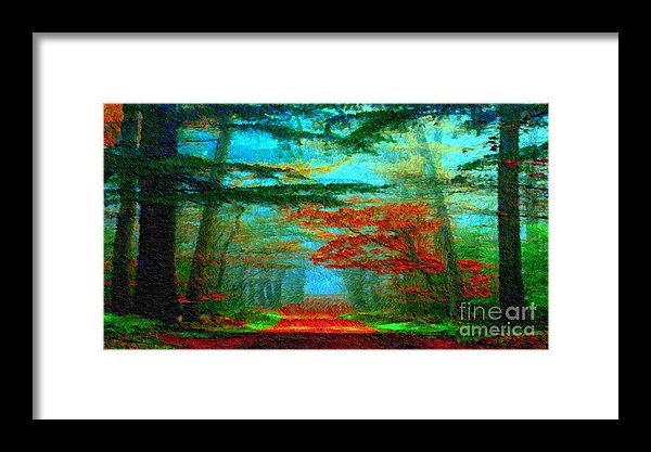 Autumn Road - Framed Print