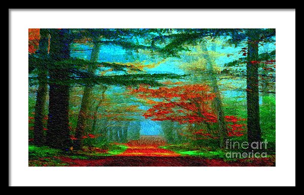 Autumn Road - Framed Print