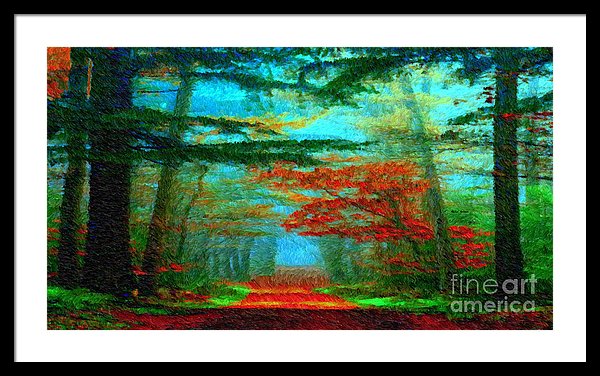 Autumn Road - Framed Print