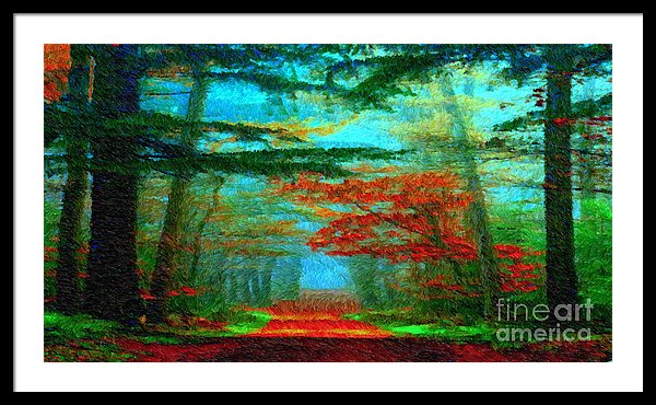 Autumn Road - Framed Print