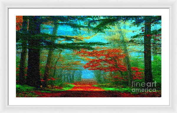 Autumn Road - Framed Print