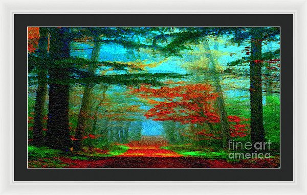 Autumn Road - Framed Print