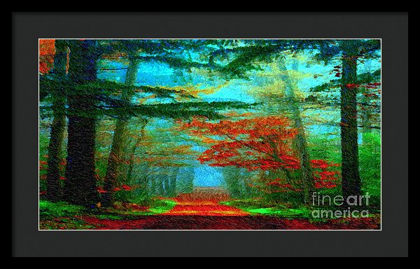 Autumn Road - Framed Print