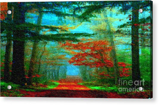 Autumn Road - Acrylic Print