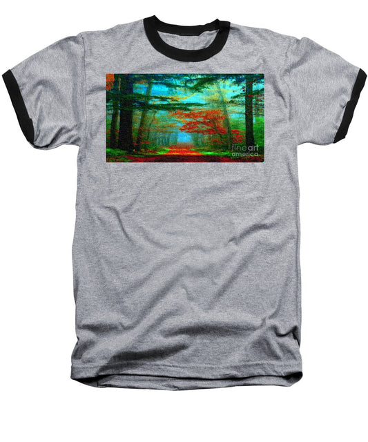 Autumn Road - Baseball T-Shirt