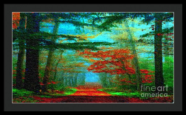 Autumn Road - Framed Print