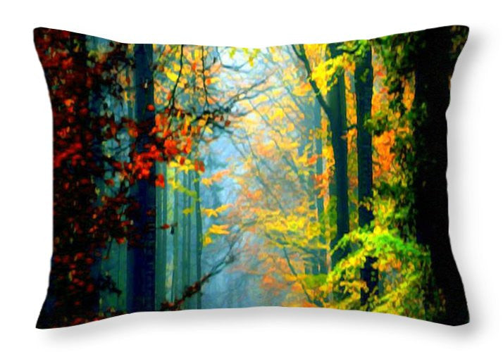 Throw Pillow - Autumn Trails In Georgia