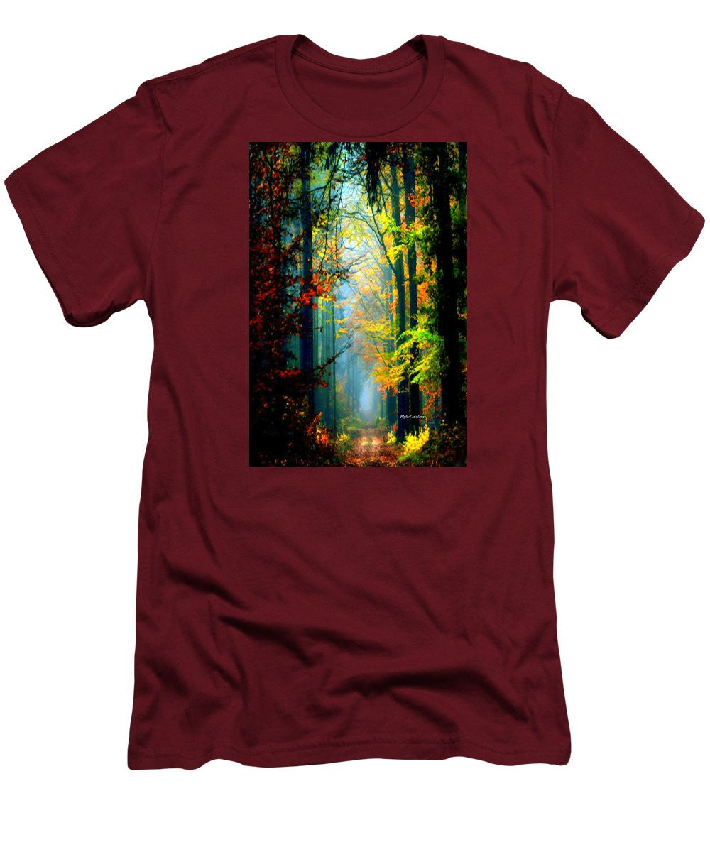 Men's T-Shirt (Slim Fit) - Autumn Trails In Georgia