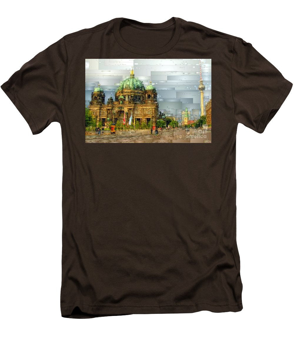 T-shirt pour homme (coupe ajustée) - Cathédrale de Berlin