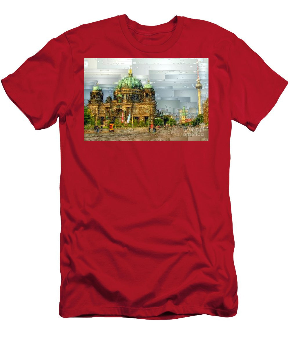 T-shirt pour homme (coupe ajustée) - Cathédrale de Berlin