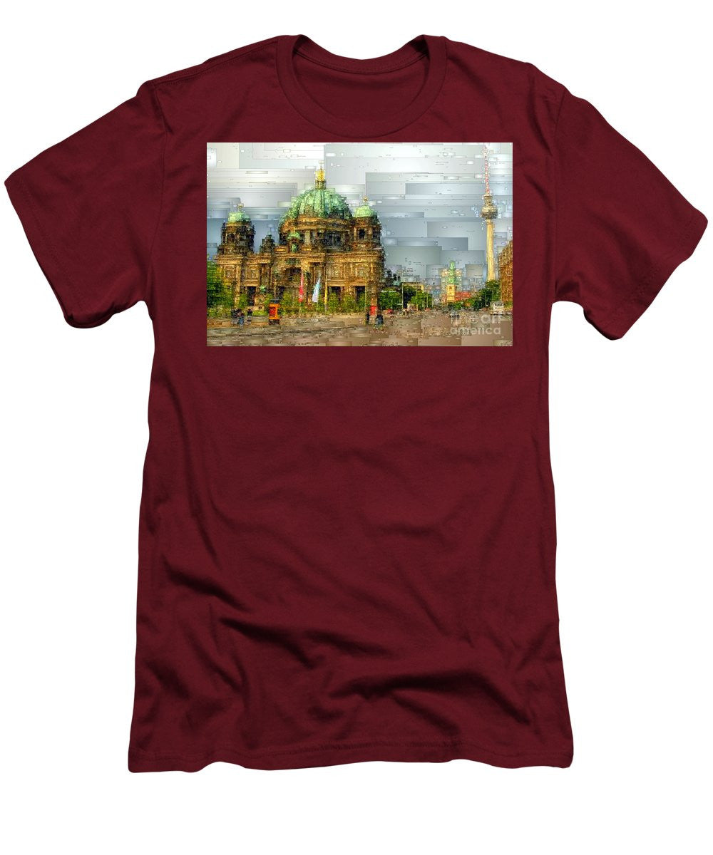 T-shirt pour homme (coupe ajustée) - Cathédrale de Berlin