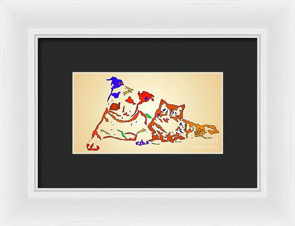 Framed Print - Best Buddies. Pet Series