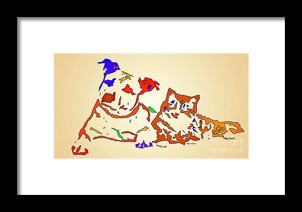 Framed Print - Best Buddies. Pet Series