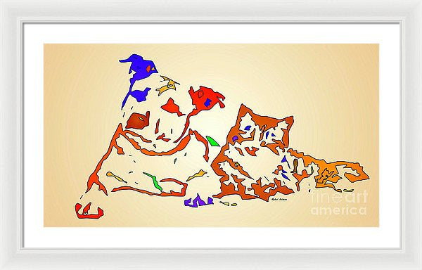 Framed Print - Best Buddies. Pet Series