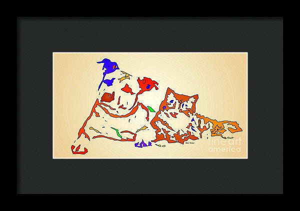 Framed Print - Best Buddies. Pet Series