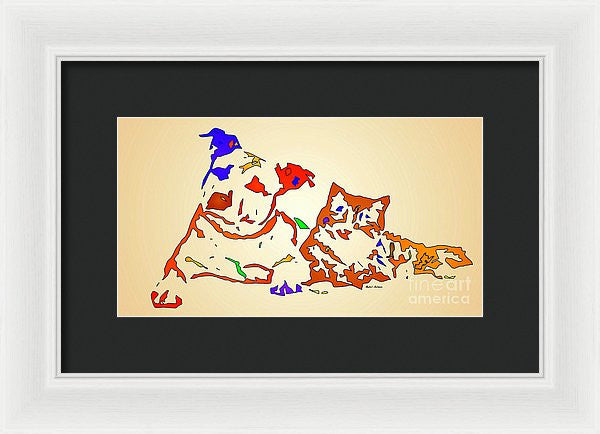 Framed Print - Best Buddies. Pet Series