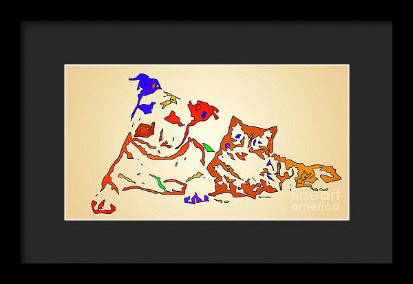 Framed Print - Best Buddies. Pet Series