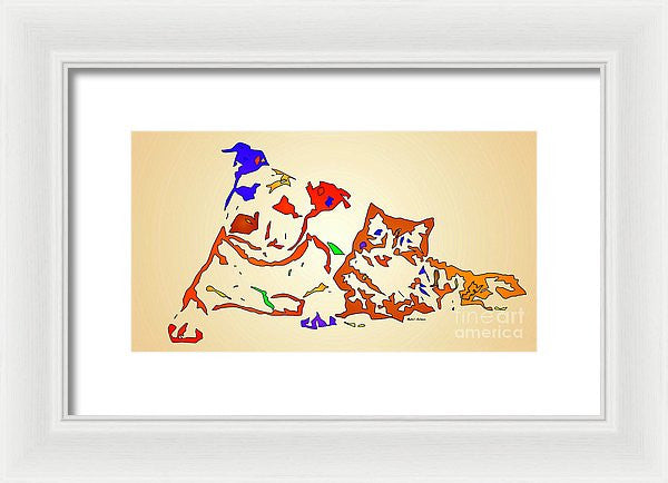 Framed Print - Best Buddies. Pet Series