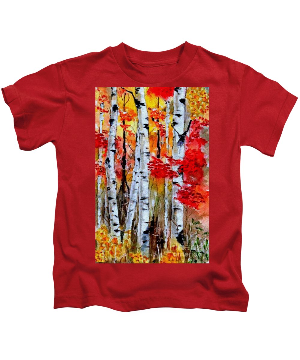 Birch Trees In Fall - Kids T-Shirt