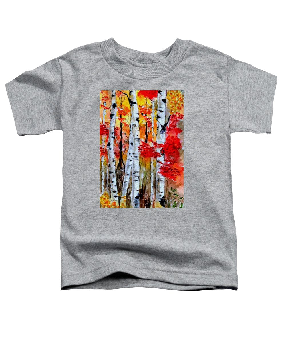 Birch Trees In Fall - Toddler T-Shirt