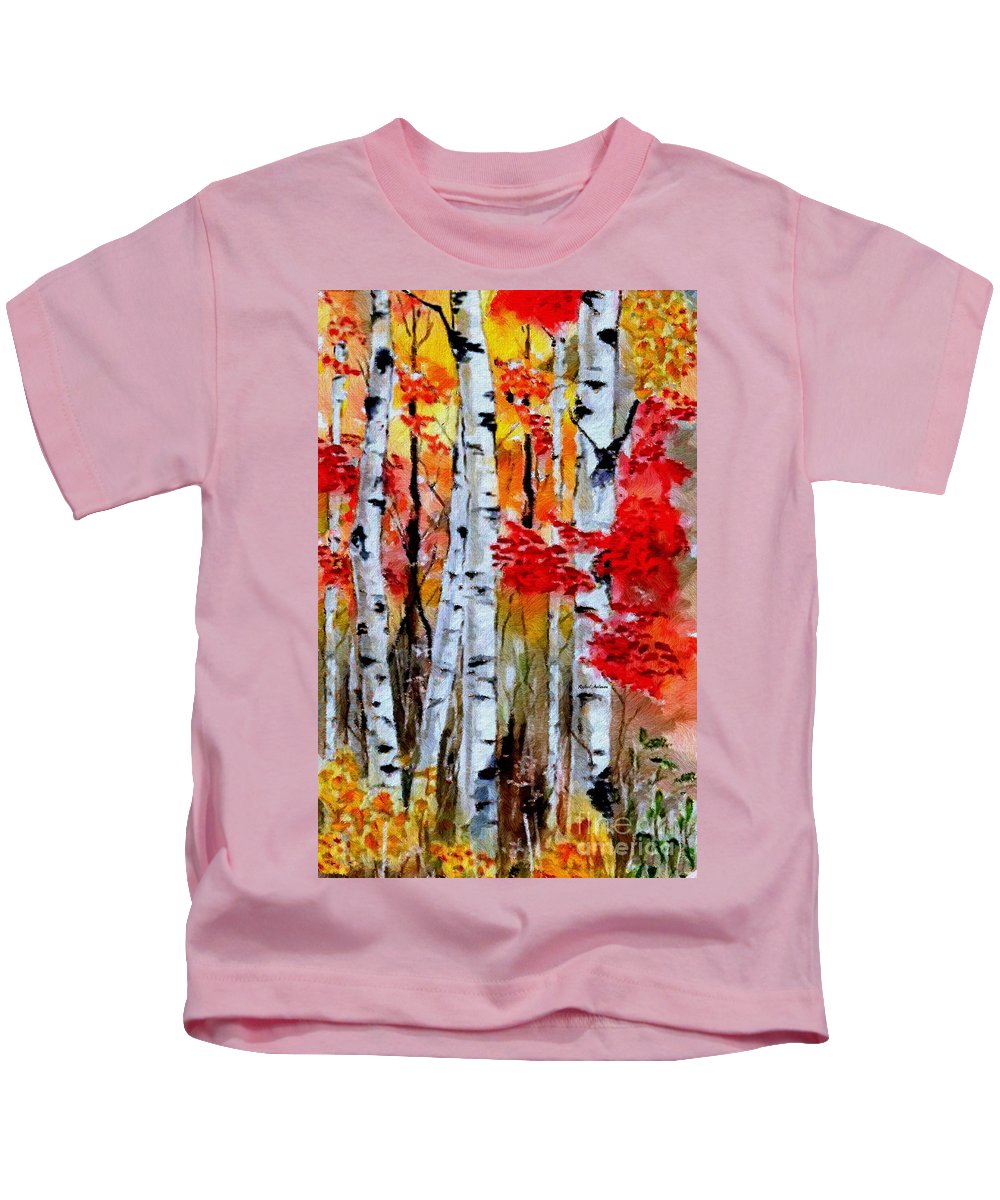 Birch Trees In Fall - Kids T-Shirt