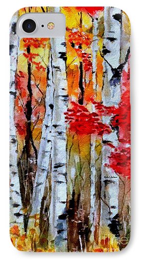 Birch Trees In Fall - Phone Case