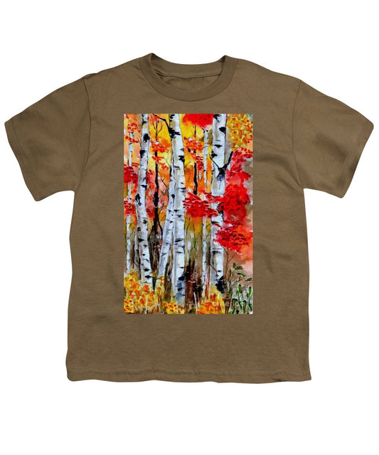 Birch Trees In Fall - Youth T-Shirt