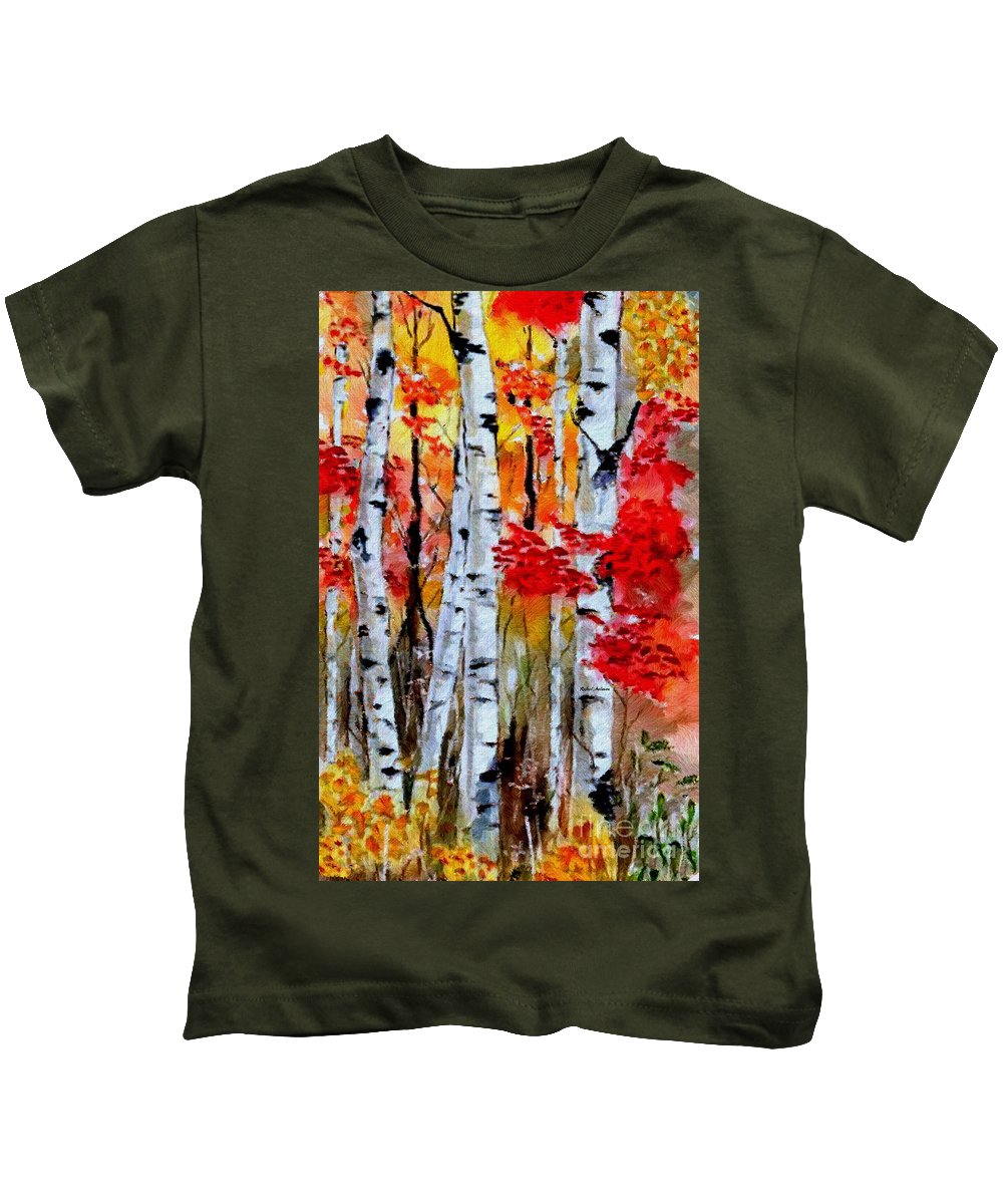 Birch Trees In Fall - Kids T-Shirt