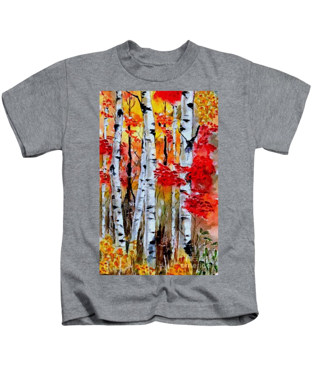 Birch Trees In Fall - Kids T-Shirt