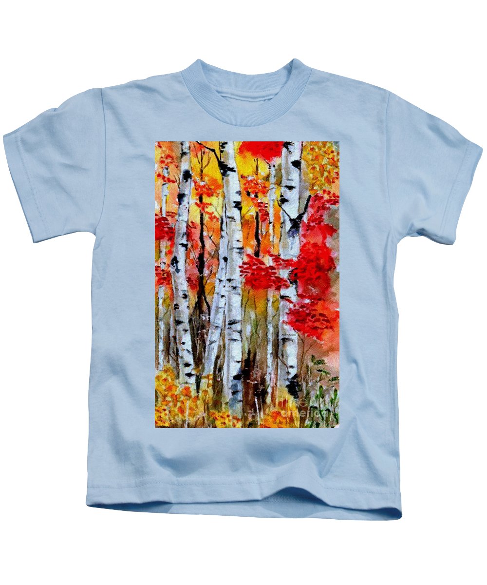 Birch Trees In Fall - Kids T-Shirt