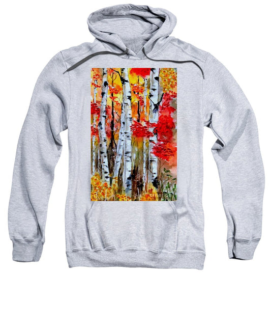 Birch Trees In Fall - Sweatshirt