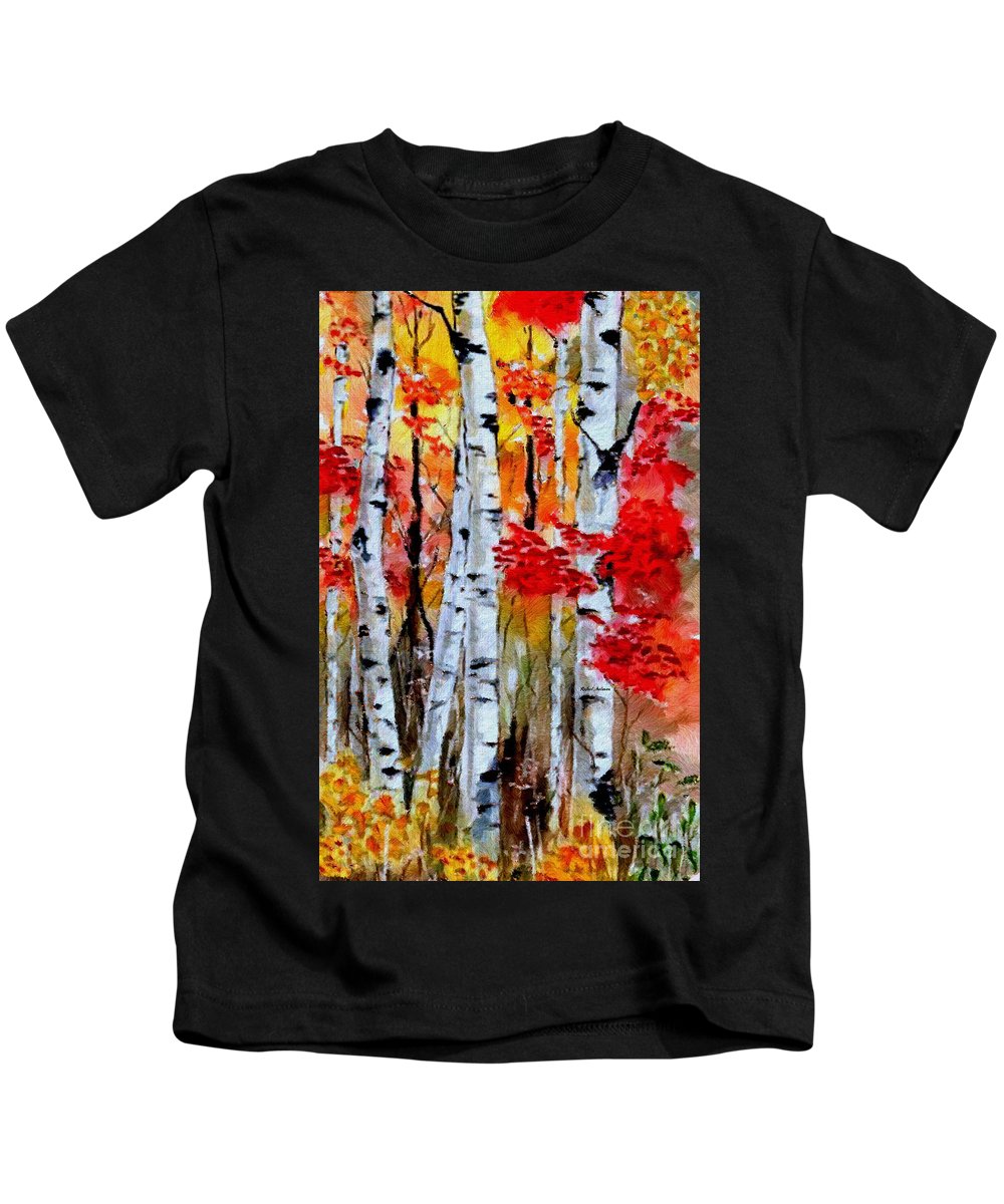 Birch Trees In Fall - Kids T-Shirt