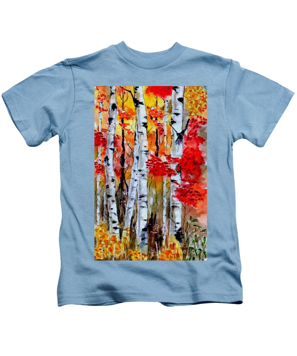 Birch Trees In Fall - Kids T-Shirt