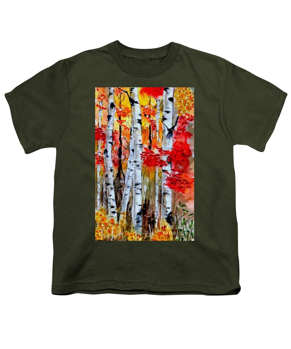 Birch Trees In Fall - Youth T-Shirt
