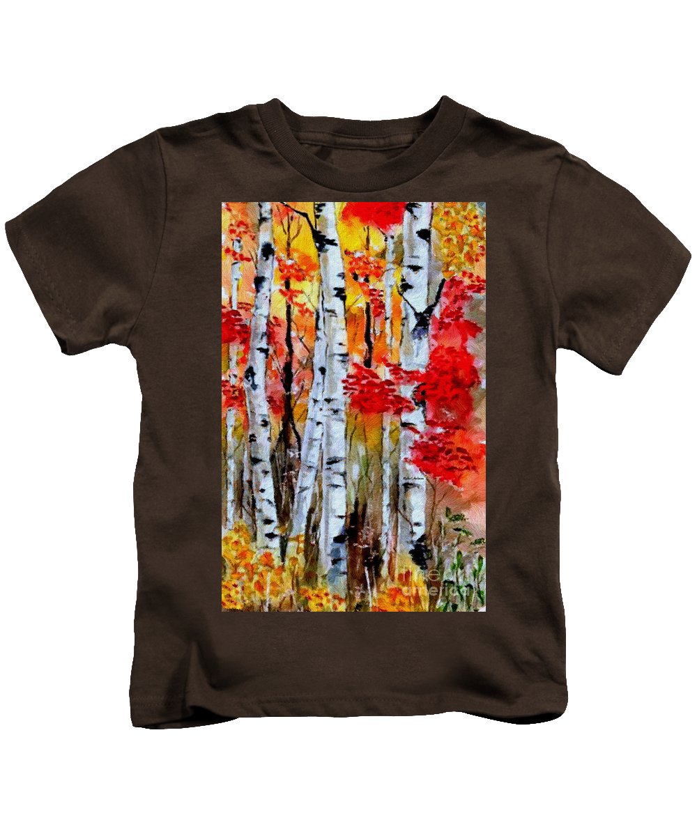 Birch Trees In Fall - Kids T-Shirt