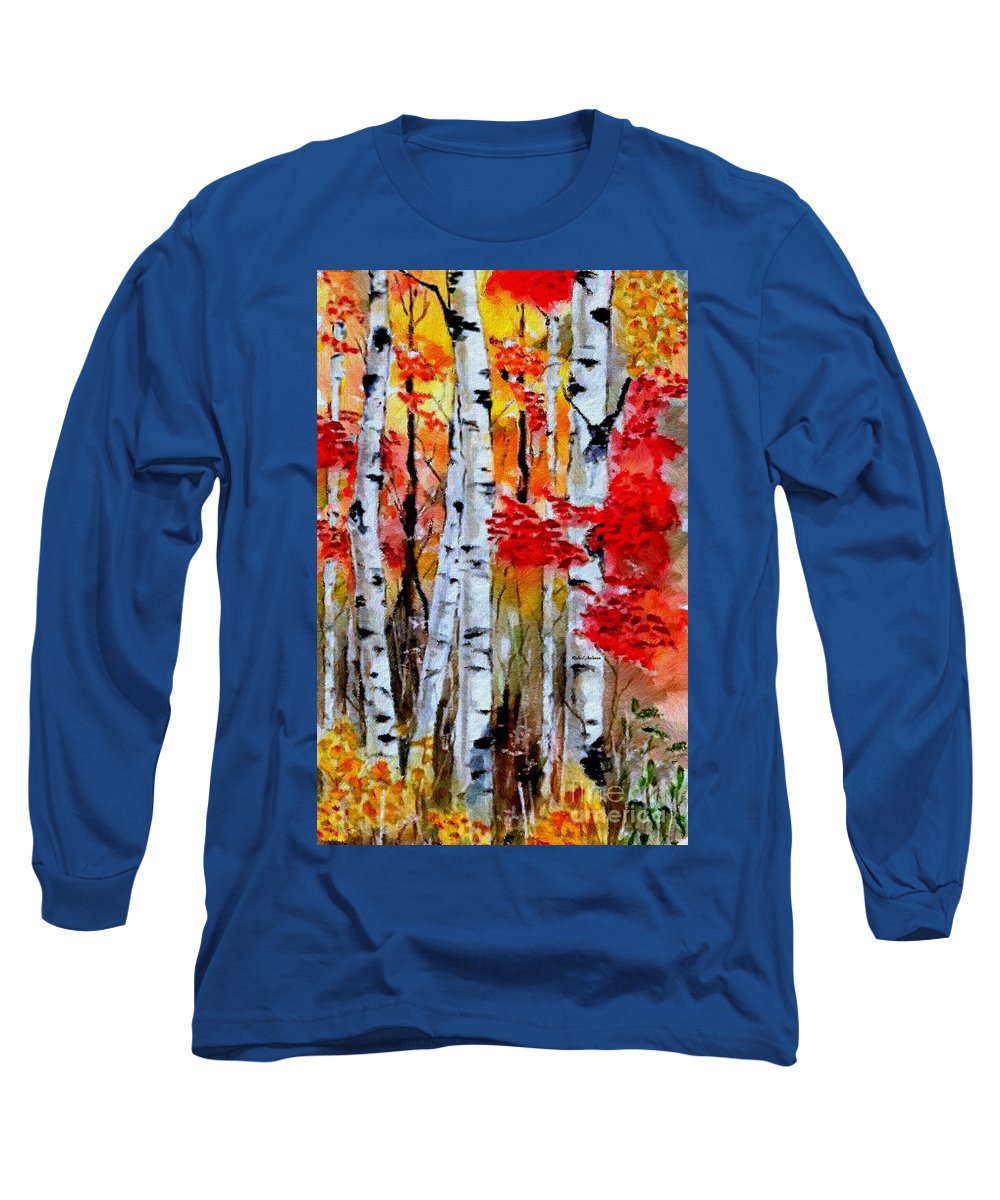 Birch Trees In Fall - Long Sleeve T-Shirt