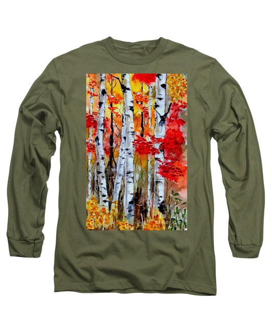 Birch Trees In Fall - Long Sleeve T-Shirt