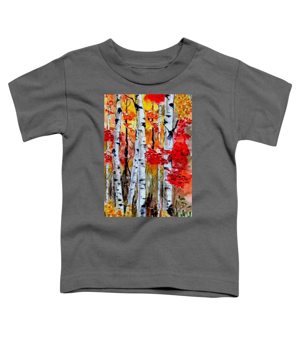 Birch Trees In Fall - Toddler T-Shirt