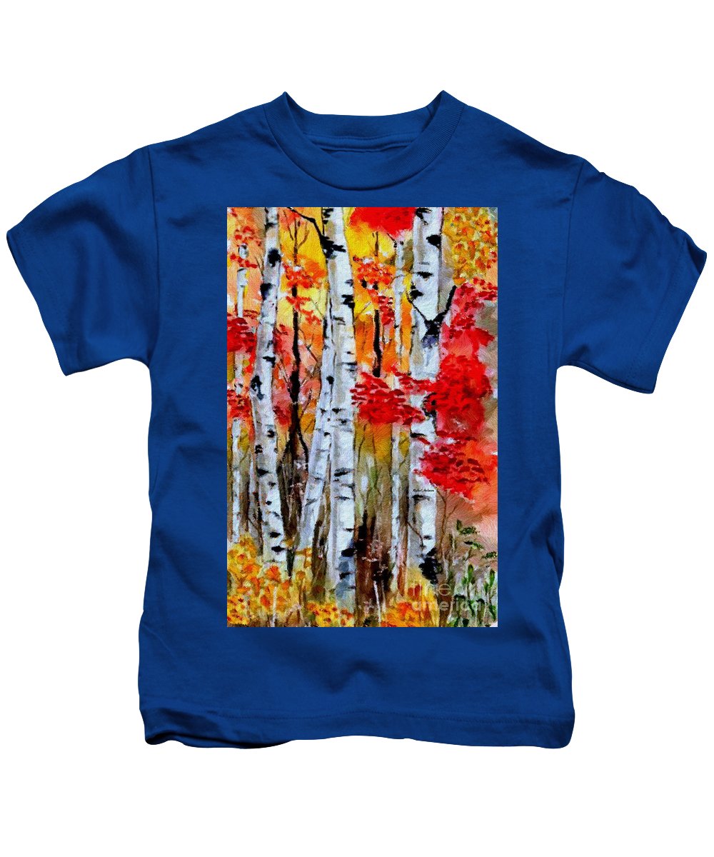 Birch Trees In Fall - Kids T-Shirt