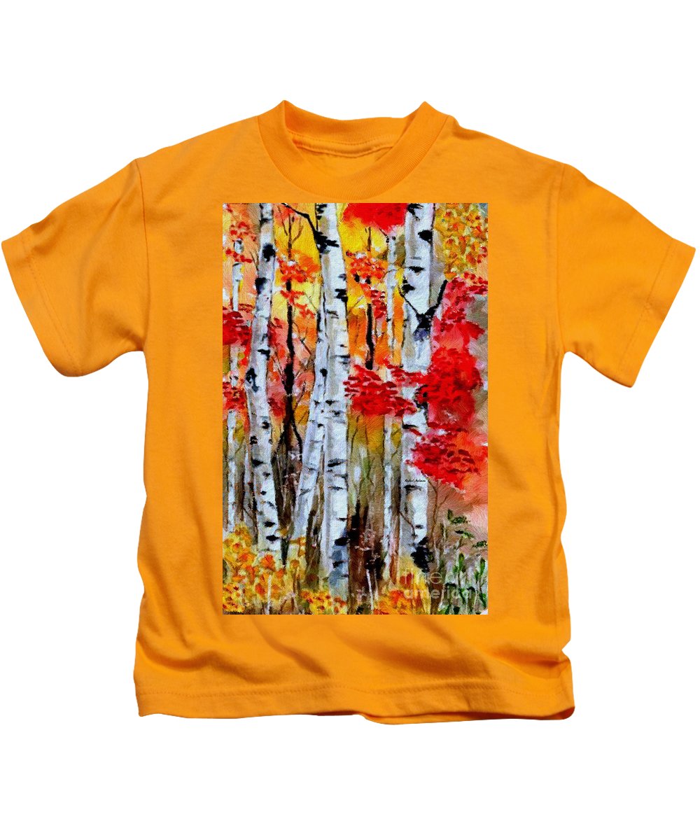 Birch Trees In Fall - Kids T-Shirt