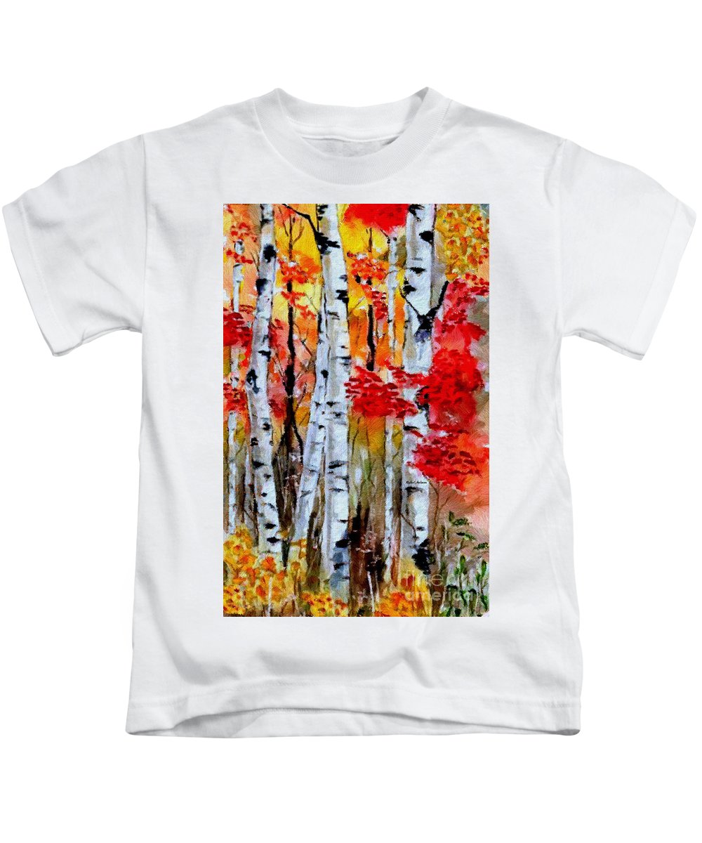 Birch Trees In Fall - Kids T-Shirt