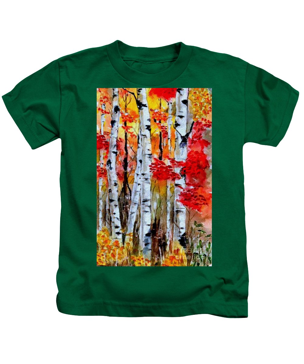 Birch Trees In Fall - Kids T-Shirt