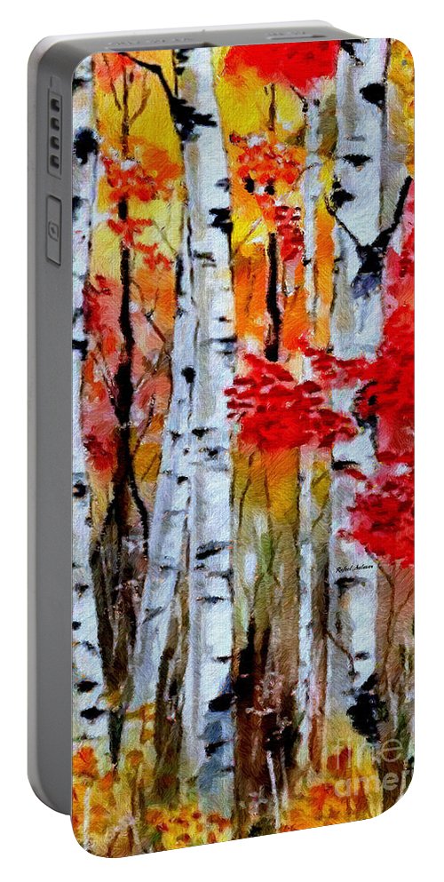 Birch Trees In Fall - Portable Battery Charger
