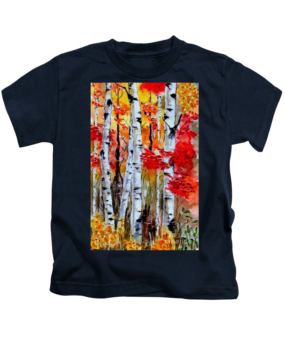 Birch Trees In Fall - Kids T-Shirt