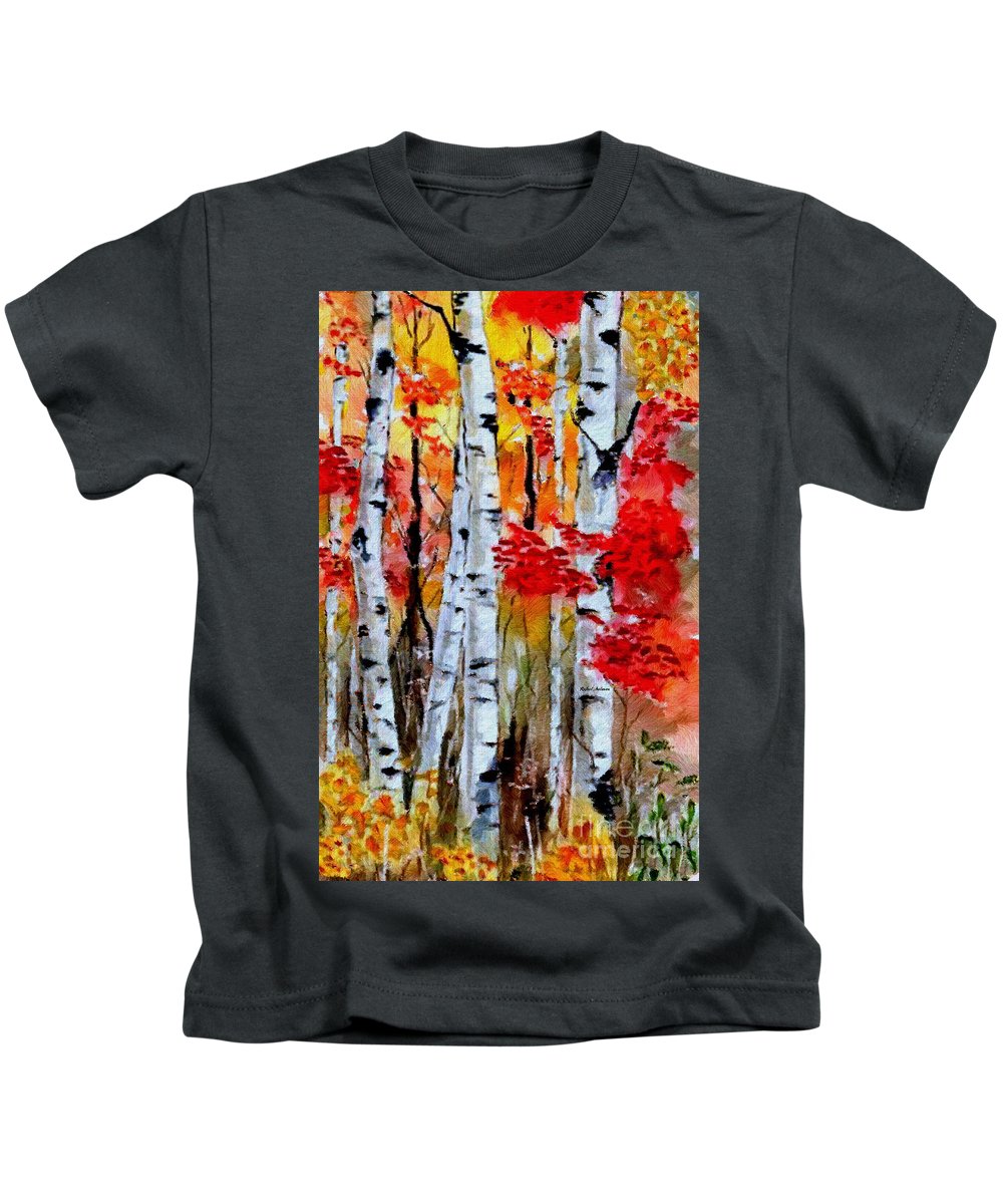 Birch Trees In Fall - Kids T-Shirt