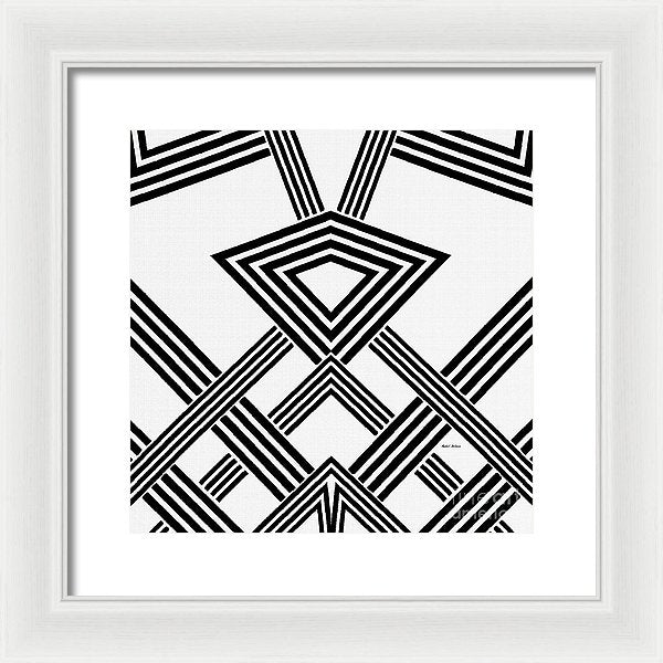 Black And White Diamond - Framed Print