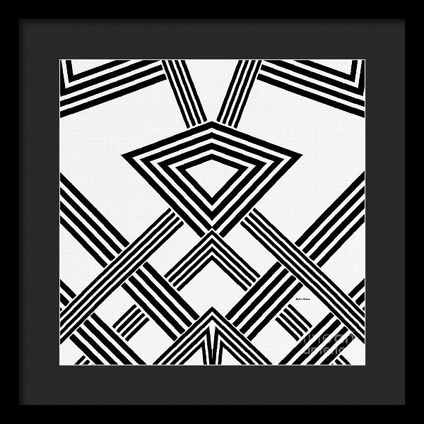 Black And White Diamond - Framed Print